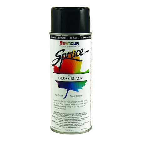 Seymour Midwest Paint, General Use-Gloss Black-12 Oz 98-3